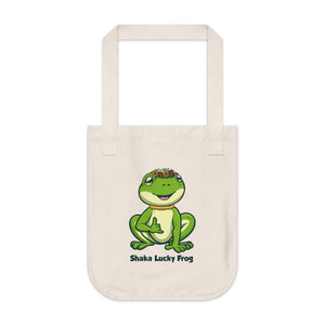 Shaka Lucky Frog Organic Canvas Tote Bag
